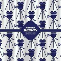 camera icon on white background. Illustrator. Seamless pattern design. vector