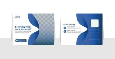 Corporate postcard design template. amazing and modern postcard design. stylish corporate postcard design vector