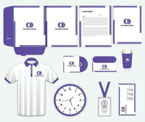 Brand Identity Mock-Up of stationery set design. Business office stationary template