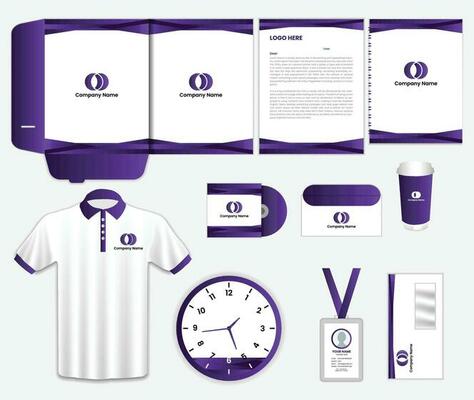 Brand Identity Mock-Up of stationery set design. Business office stationary template