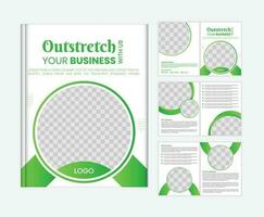 business brochure template layout design, 6 page corporate brochure editable template layout, minimal business brochure template design. vector