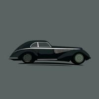 Old classic vintage car vector illustrations