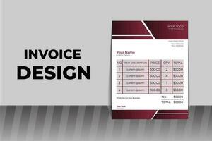 modern invoice design vector