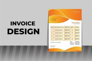 modern invoice design vector