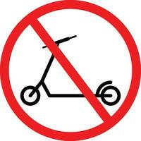 No Scooter Riding Allowed Icon vector