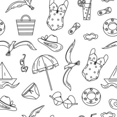 Set Summer Clothing Icons Vector Doodle Stock Vector (Royalty Free)  426219586