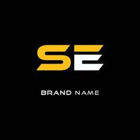 SE letter logo design modern and creative vector logo