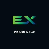 EX letter logo design modern and creative vector