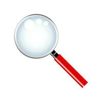 Magnifying glass with a handle vector