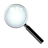 Magnifying glass with a handle vector
