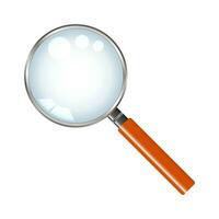 Magnifying glass with a handle vector