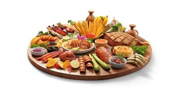 Photo Food fruit and vegetable 3d white background
