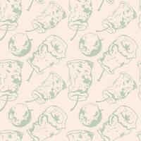 Vintage pattern with apple for decorative design. Fabric print. vector