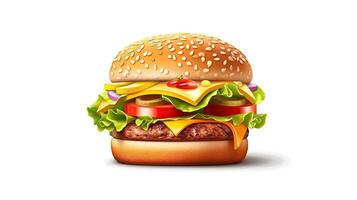 burger 3d Generative AI photo