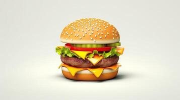 burger 3d Generative AI photo