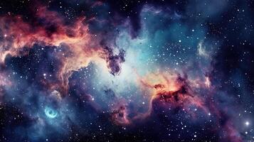 3d abstract space sky with stars and nebula Background photo