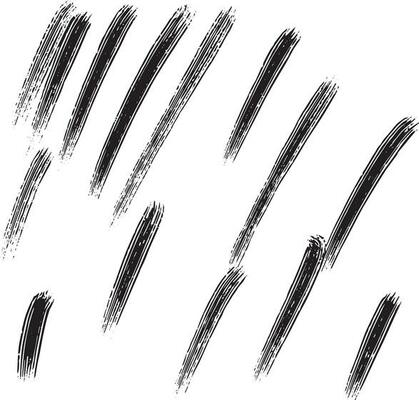 black grungy brush stroke on white background