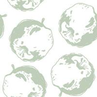 Vintage pattern with apple for decorative design. Fabric print. vector