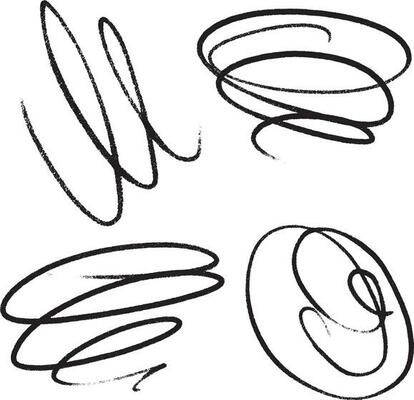Paint strokes in abstract style on black background.