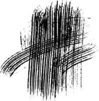 black grungy brush stroke on white background vector