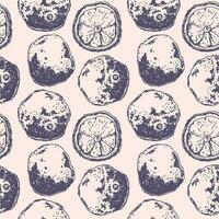 Vintage pattern with orange for decorative design. Fabric print. vector