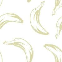 Vintage pattern with banana for decorative design. Fabric print. vector