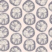 Vintage pattern with orange for decorative design. Fabric print. vector