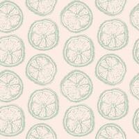 Vintage pattern with orange for decorative design. Fabric print. vector