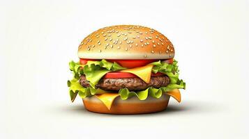 hamburguesa 3d generativo ai foto