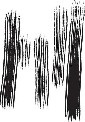 black grungy brush stroke on white background