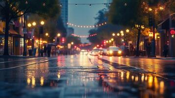 car blurred lamp lens background with water rain photo