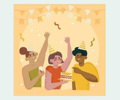 Young People Party Illustration vector