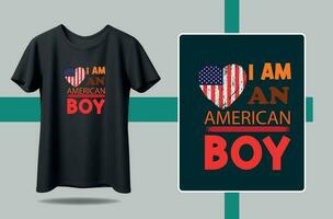 I am an American boy vector