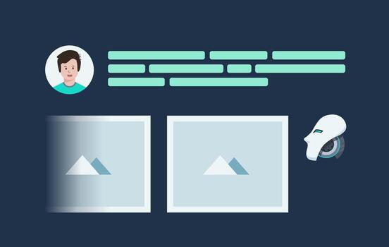 ai rápido a imagen máquina aprendizaje imagen Generacion concepto ilustración vector diseño