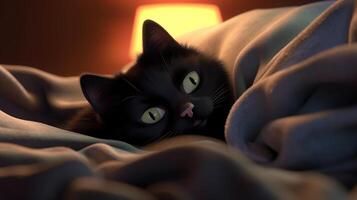 cat black aesthetic photo