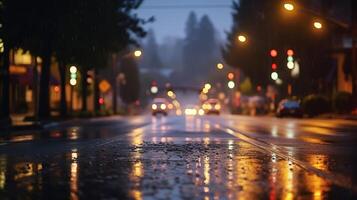 car blurred lamp lens background with water rain photo