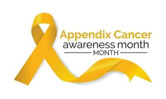 Appendix cancer awareness month. Calligraphy Poster Design. White background vector