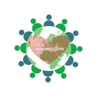 World Humanitarian day observed each year on August 19th.Banner poster design template. vector
