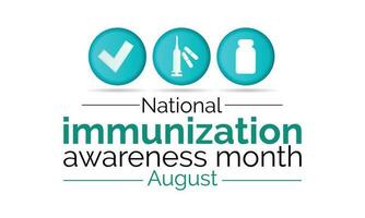 National Immunization Awareness Month. It can help save the lives of others. 3D Rendering white background . vector