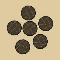 Black pepper vector illustration in flat design. Spices icon with isolated object