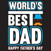 World's best dad happy father's day. Vector file