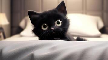 cat black aesthetic photo