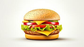 burger 3d Generative AI photo