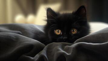 cat black aesthetic photo