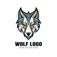 Wolf illustration logo vector template