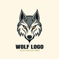 Wolf Illustration logo vector template