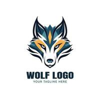 Wolf Illustration logo vector template