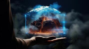 Cloud technology background photo
