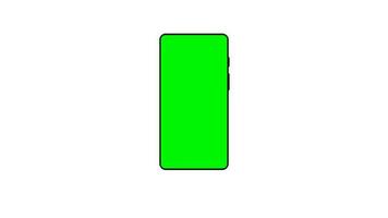 Smartphone animation with green screen isolated on white background video
