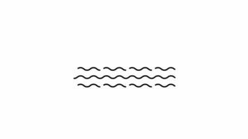 Wavy lines loop animated icon. flow waving animation video